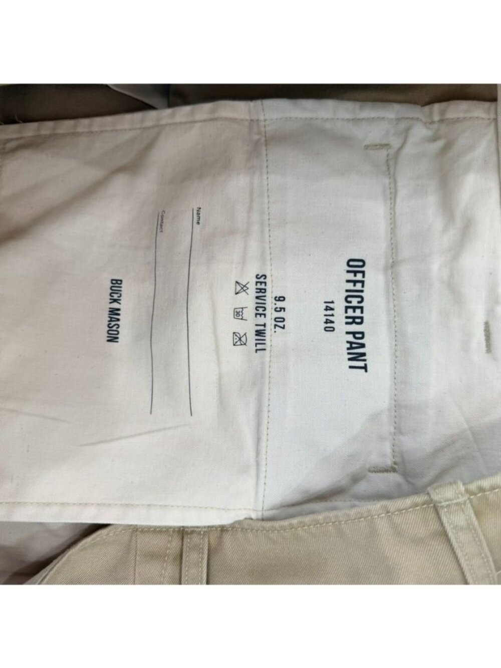 Buck Mason Paperback Twill Chino Pants Men's Size 32 K68 - Picture 10 of 15